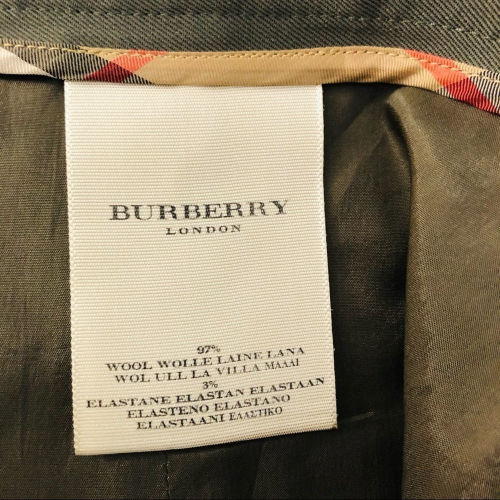 Burberry military green front pleated skirt - Picture 6 of 10